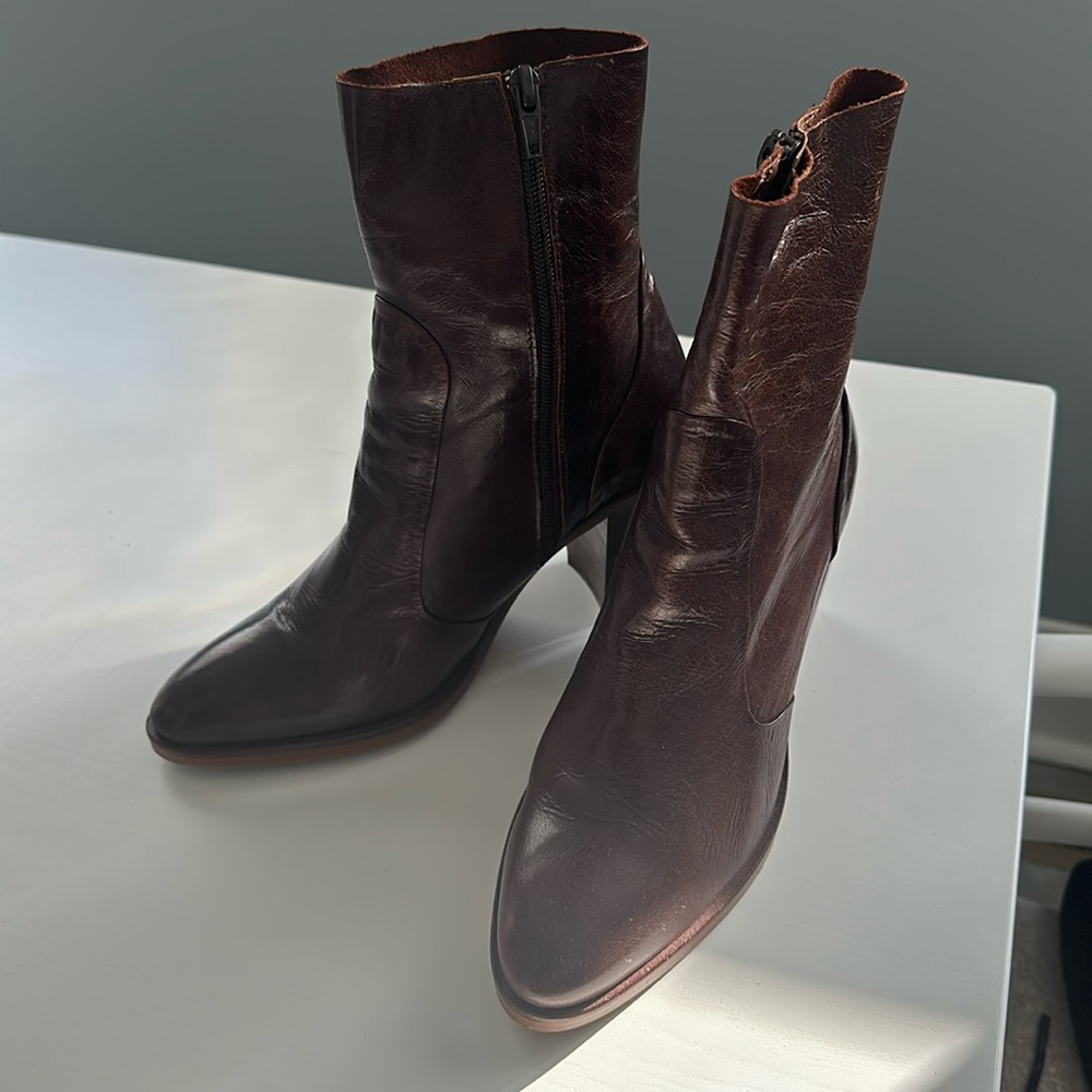 Soft leather brown boots
